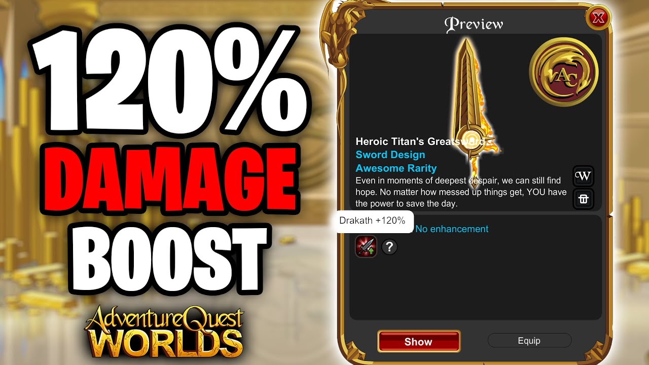 120% Damage Boost Super Easy to get! AQW