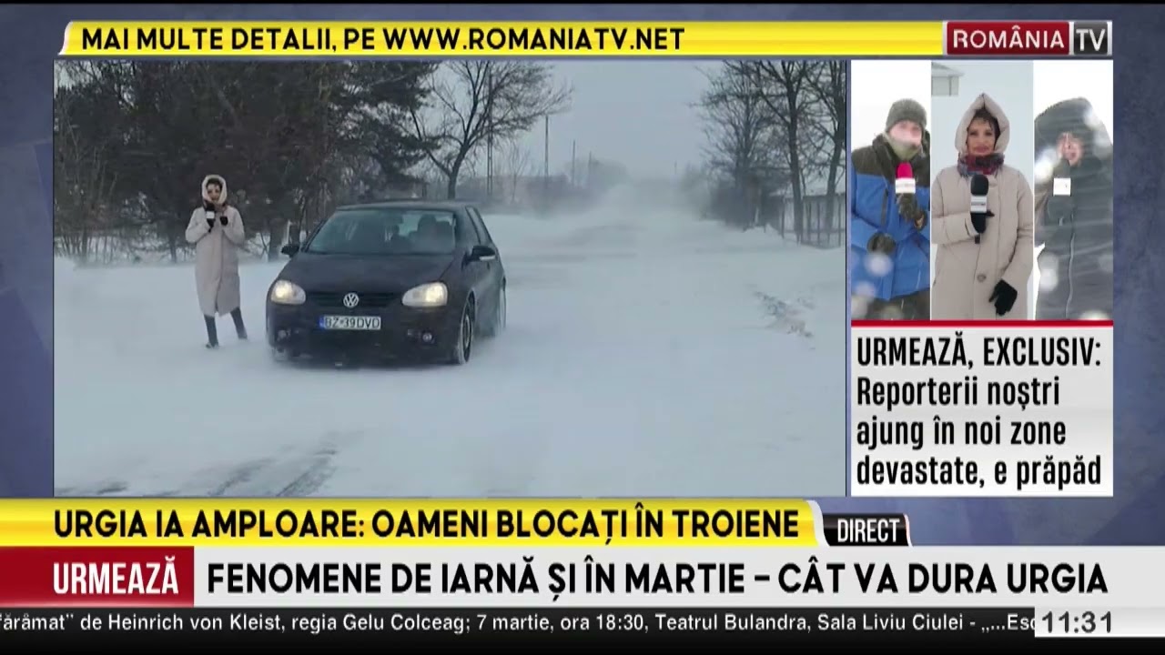 Urgia ia amploare, oameni blocati in troiene