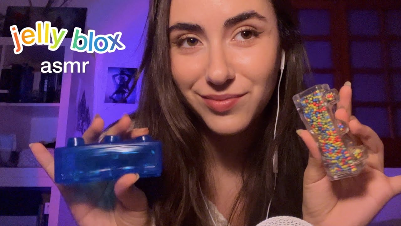 ASMR Playing with the iconic Jelly Blox (squishy fidgets)