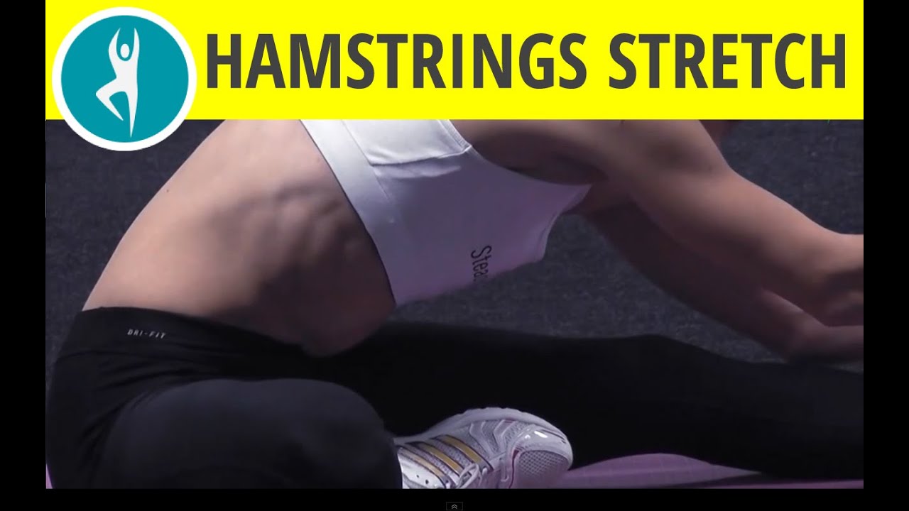 Hamstring stretches with one leg stretched out