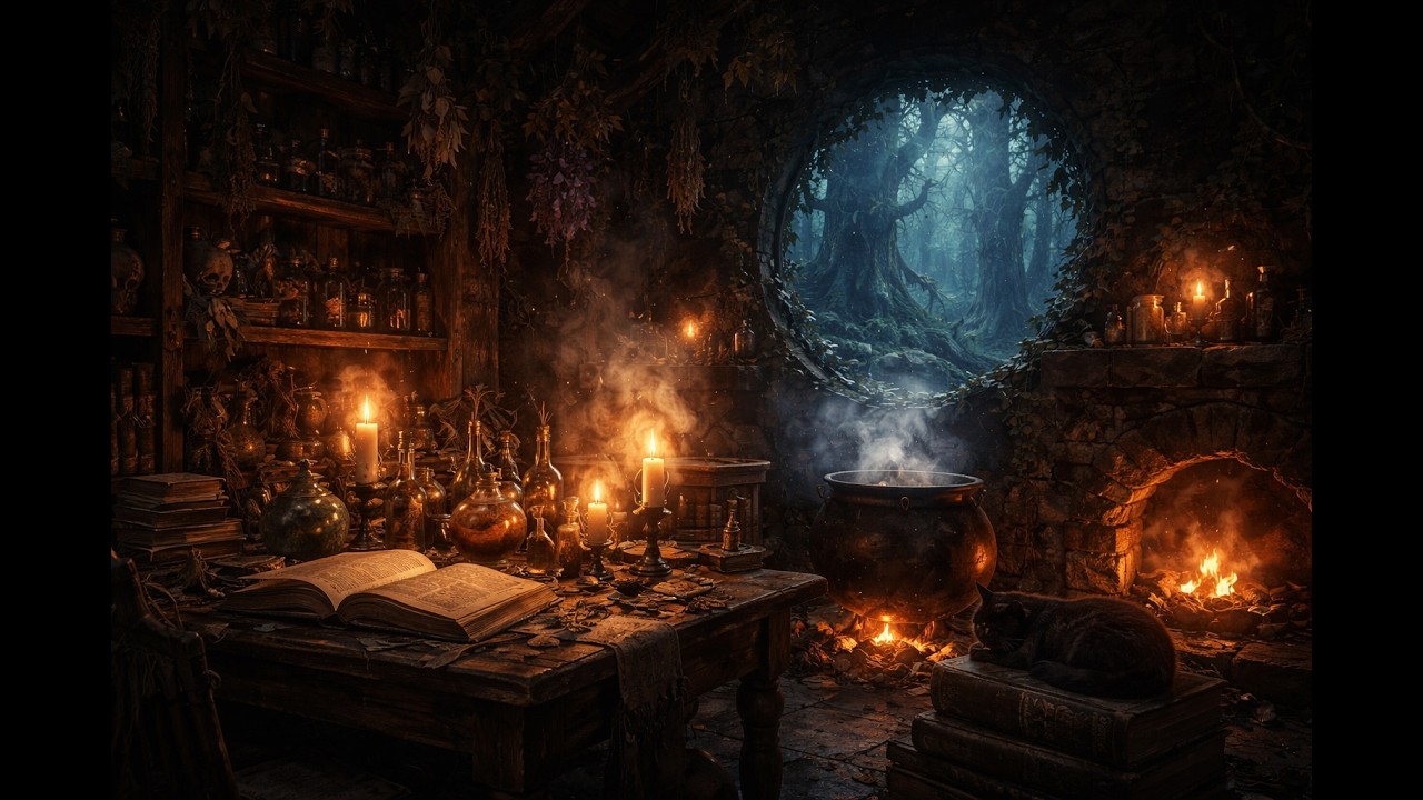POV: You're Studying in an Alchemist's Forgotten Lair 🕯️ Dark Fantasy Study Music