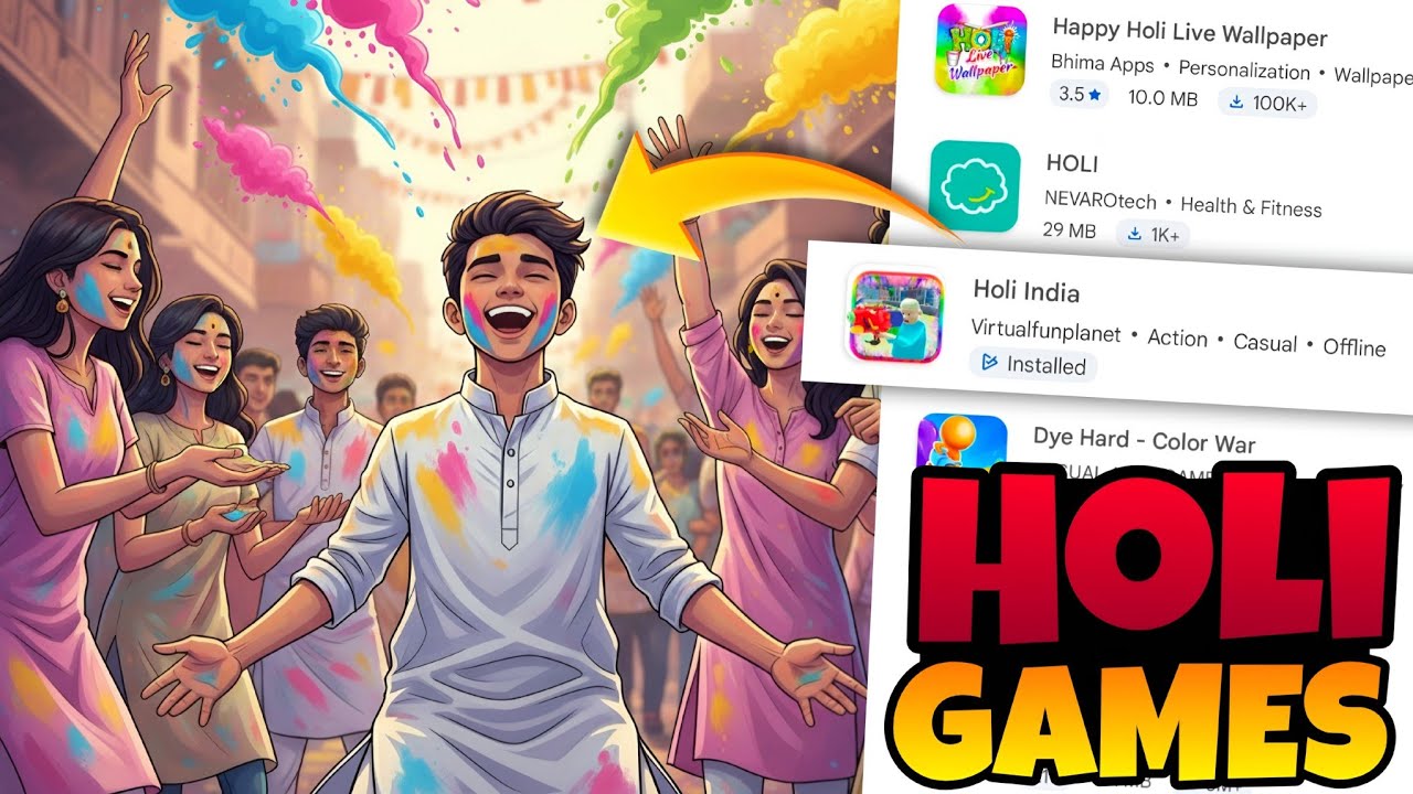 Playing Holi Games 🫟💦