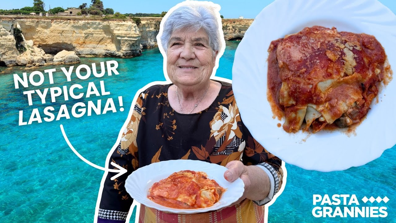 Meatballs in Lasagna? Nonna Lina’s baked pasta Twist from Puglia! | Pasta Grannies