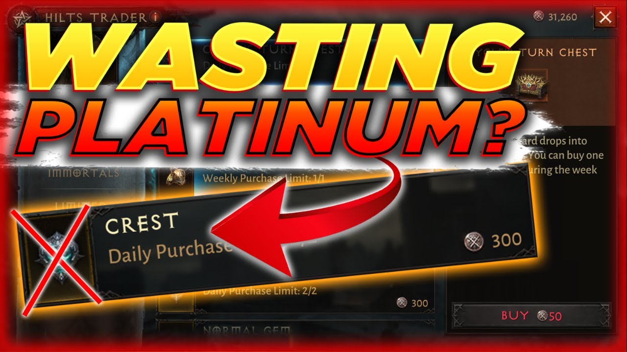 You're Spending Hilts WRONG! Get Massive Platinum F2P! | Diablo Immortal