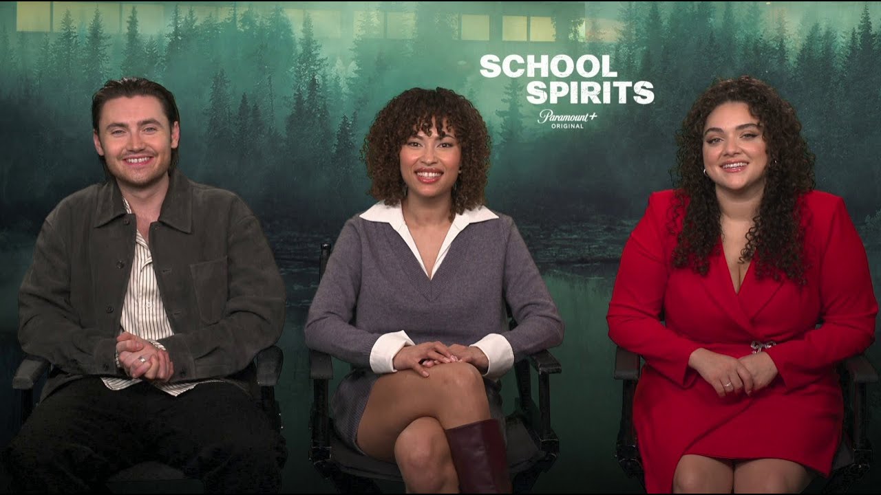 Spencer Macpherson, Rainbow Wedell and Kiara Pichardo on S3 of 'School Spirits'