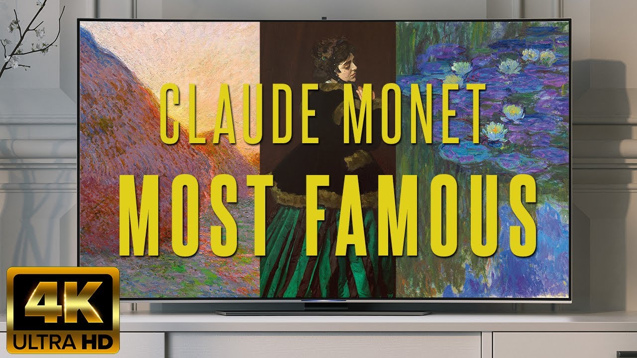 MONET's 25 MOST FAMOUS PAINTINGS | 4K ART SCREENSAVER | BEAUTIFUL VINTAGE ART SLIDESHOW | FULLSCREEN