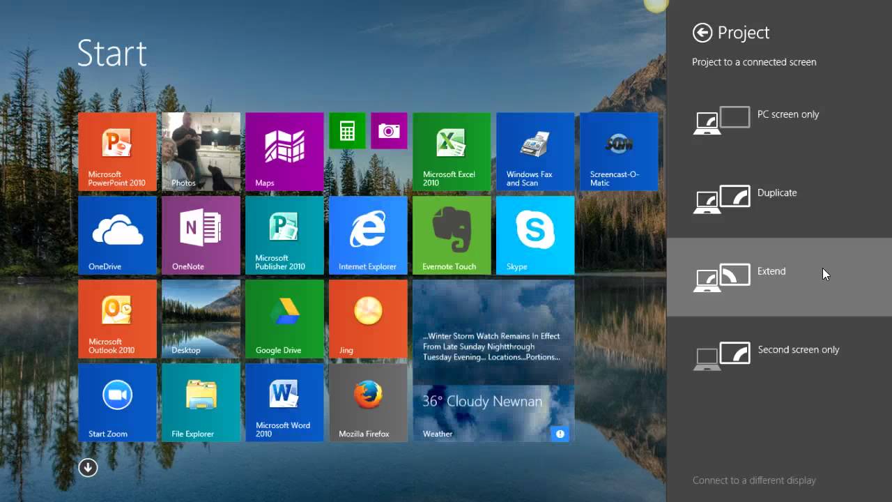 Windows 8.1 (Charms Menu)