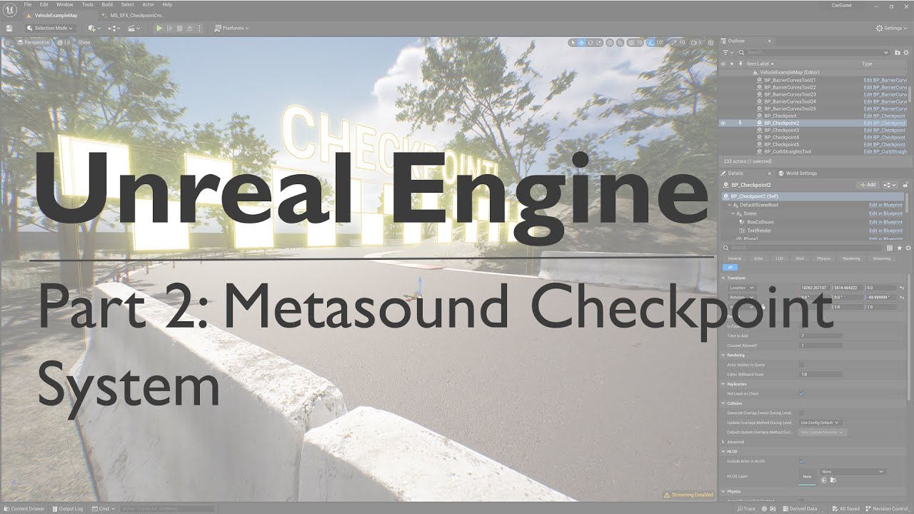 Unreal Engine 5 - Checkpoint Metasound - Sound Design for Video Games