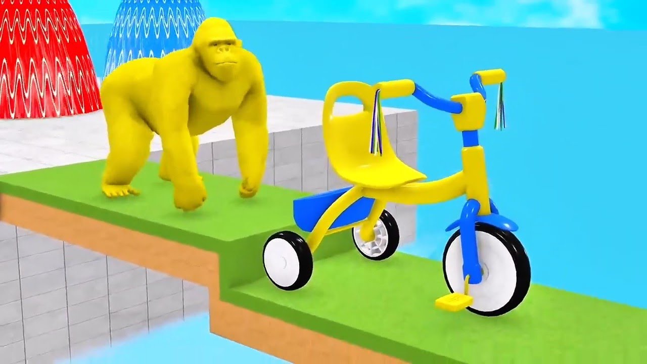 EPIC Animal Water Slide Challenge! 🐘🦍 Who Will Win? Funny 3D Animals