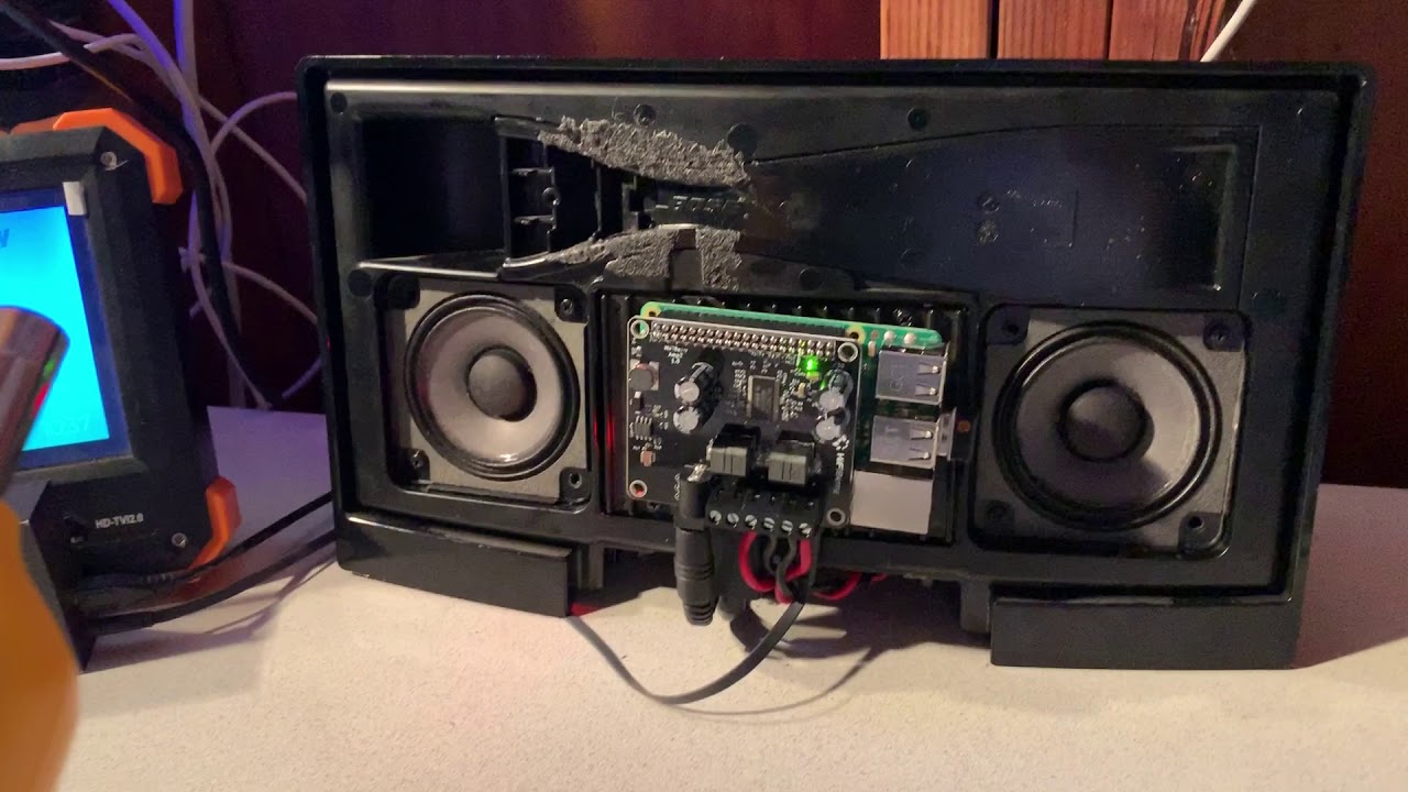 Raspberry Pi + Bose + HiFiBerry AMP2 Test - iPhone XS Recording Audio