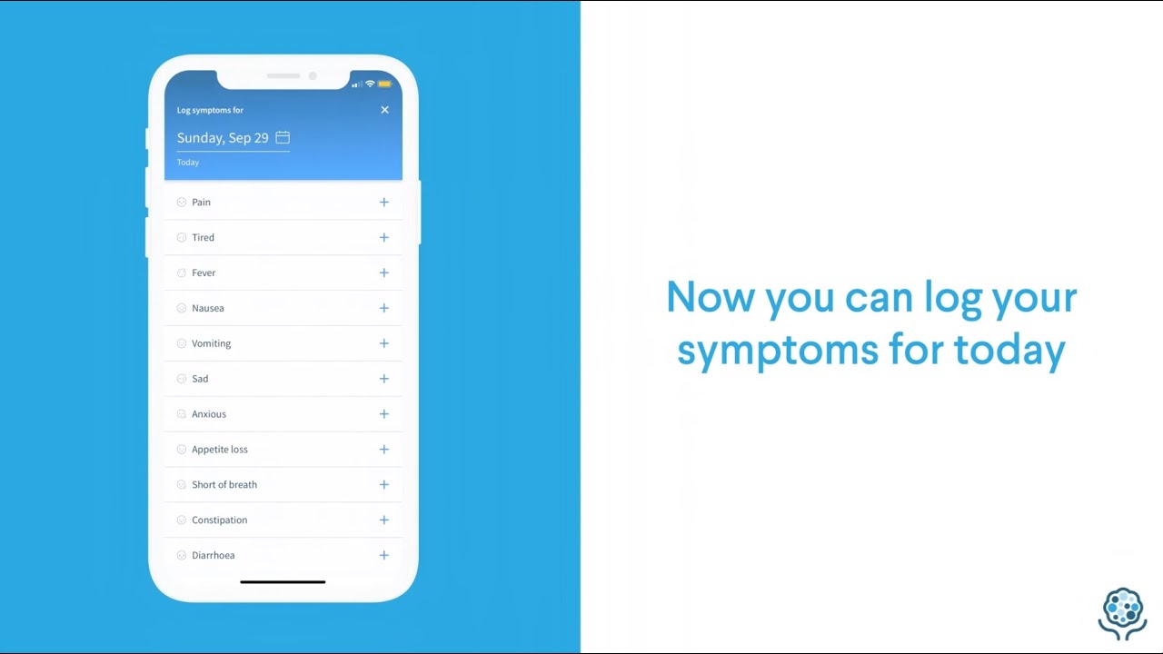 CancerAid App Tutorial - Adding a Symptom