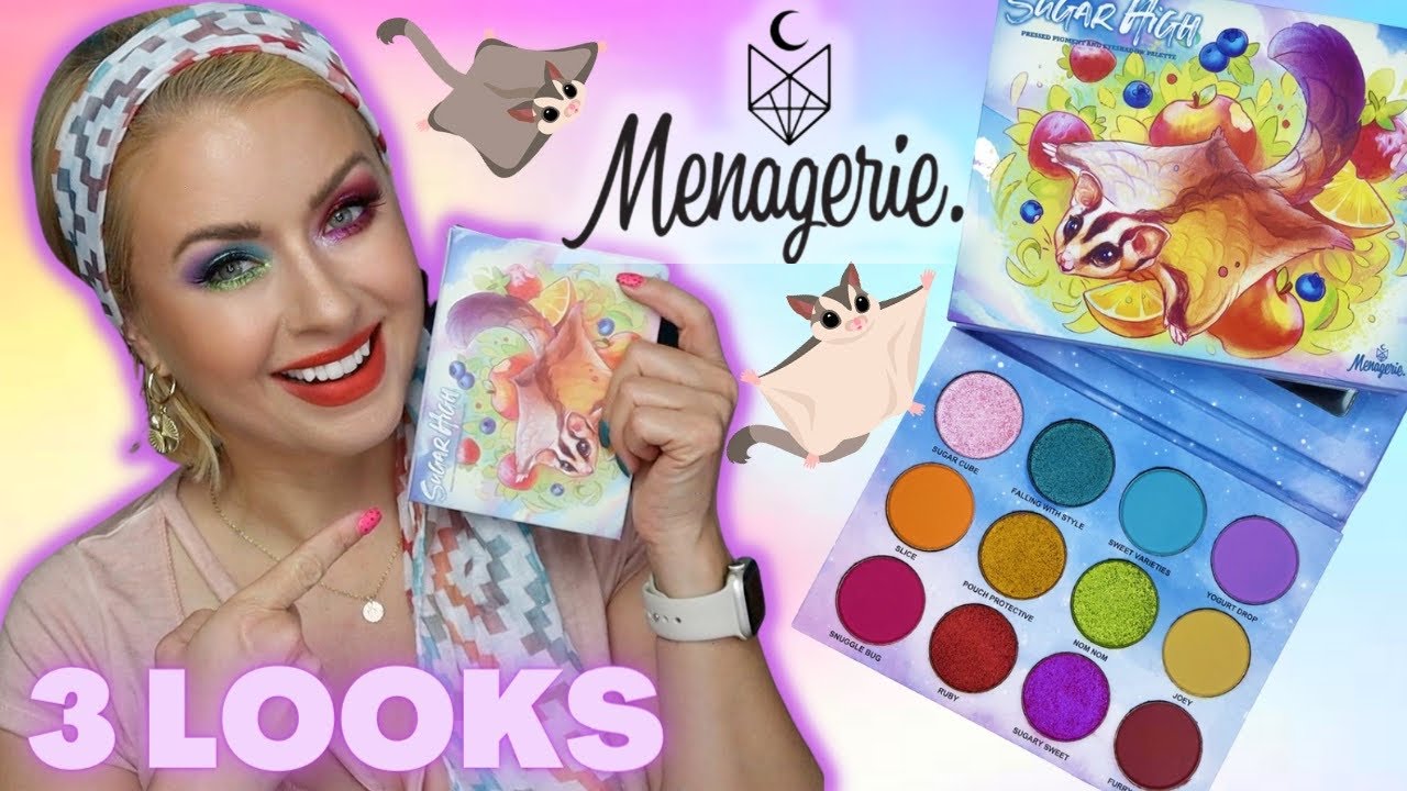 Menagerie Cosmetics SUGAR HIGH Palette Review + 3 LOOKS | Steff's Beauty Stash