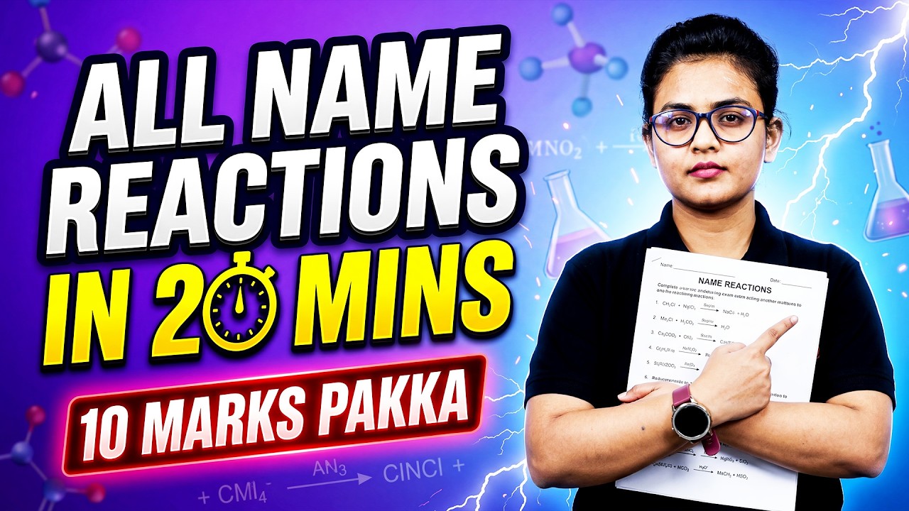 🔥 All Name Reactions in 20 Minutes | 10 Marks Sure Shot | 2nd PUC Chemistry Final Exams 🧪💯