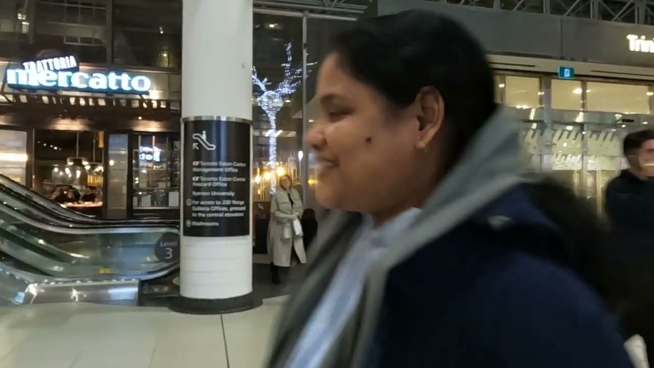 TTC Subway ride and Toronto Eaton Centre walking tour Yonge and Dundas