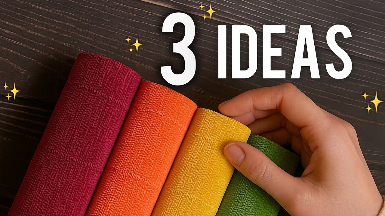 3 Ideas 💥 Crepe Paper Decoration Ideas Crepe Paper Flowers