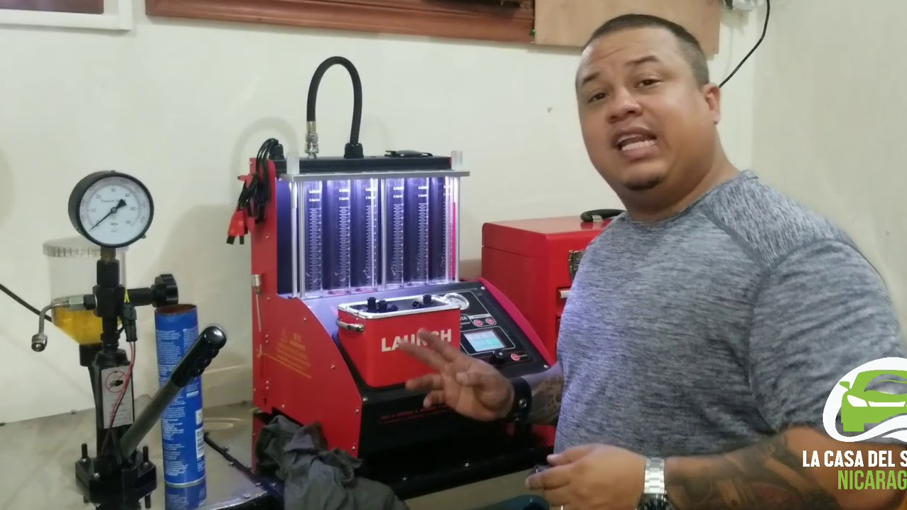 Como probar inyectores en Banco Launch CNC603A