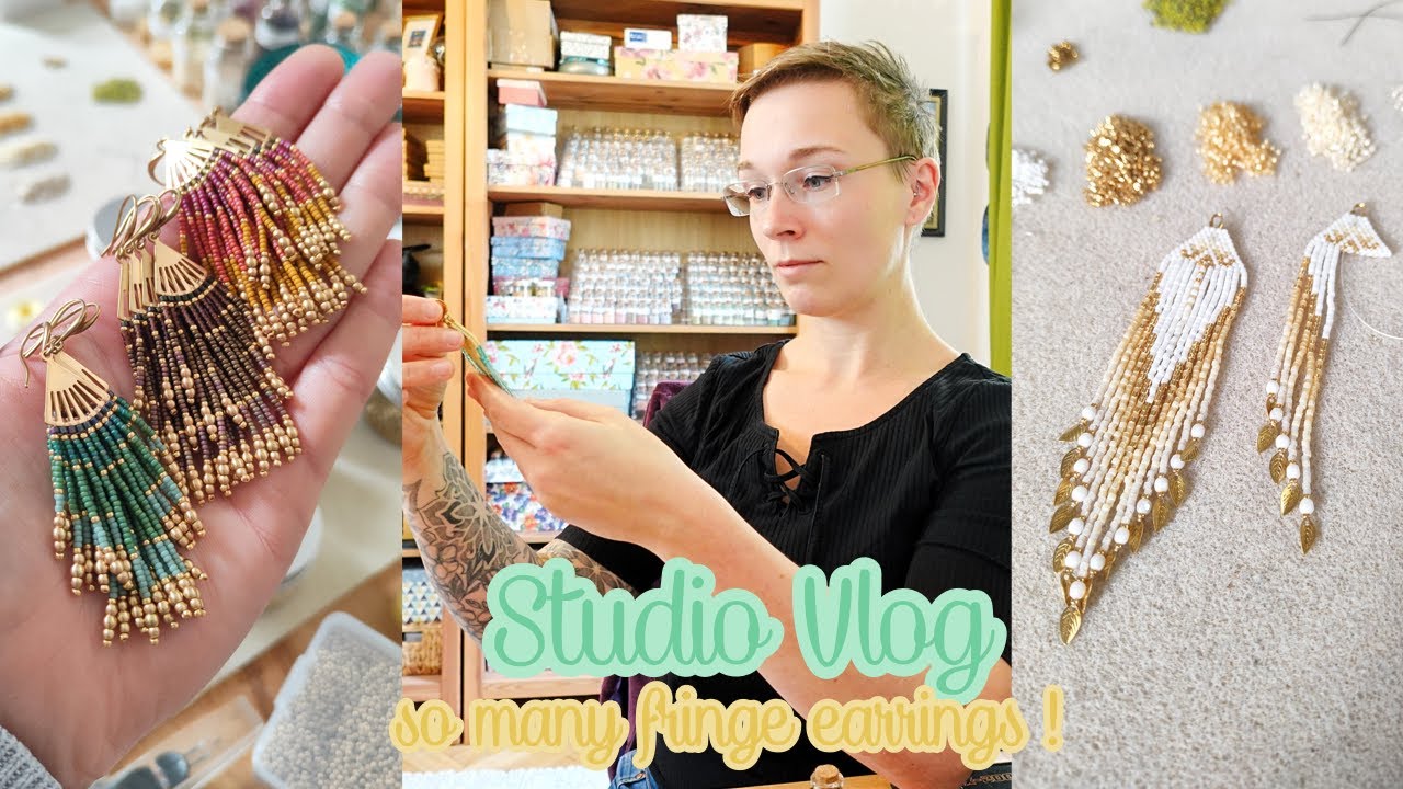 Studio Vlog #14 | beading a ton of earrings, fulfilling a huge bead order, small business chitchat❤️