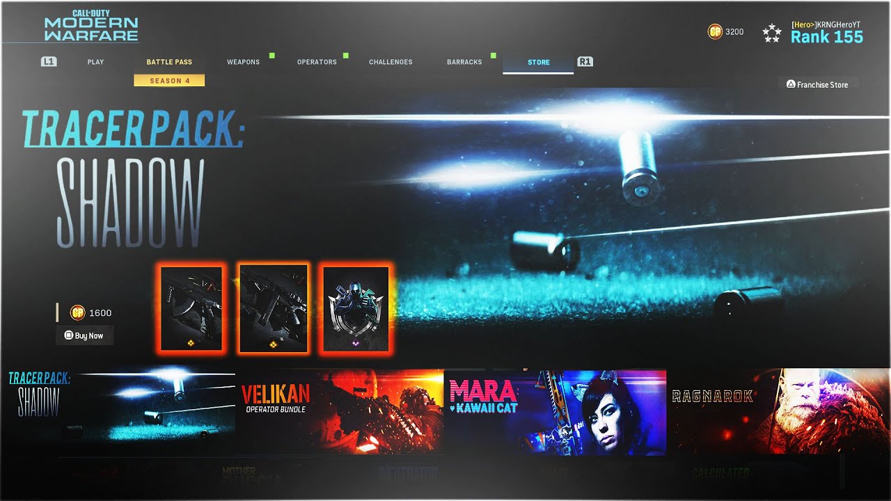 ALL NEW SEASON 5 STORE BLUEPRINTS! SHADOW TRACER PACK + VELIKAN on MODERN WARFARE - WARZONE BUNDLES