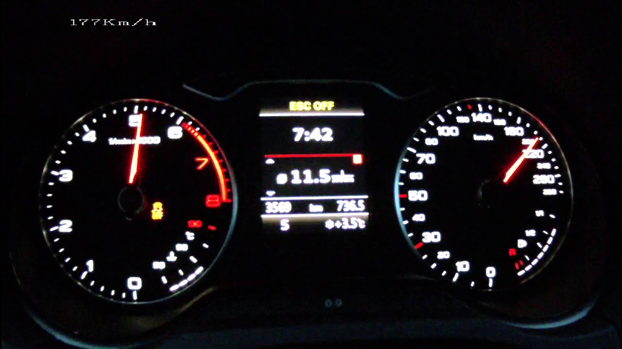 Audi A3 8V 2012 1,4 TFSI - acceleration 0-200 km/h