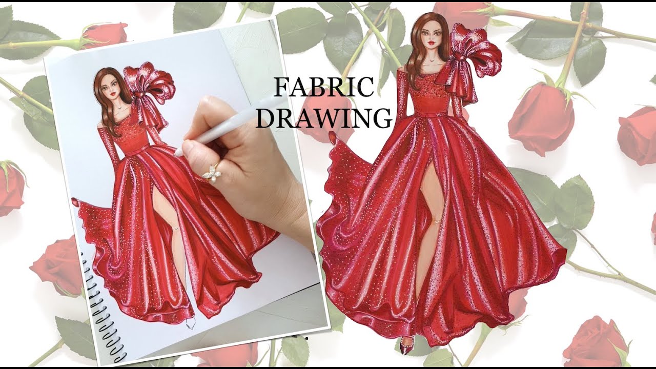 Drawing satin/shiny fabric #fabric drawing #drapery #drapes #folds  #tutorial #fabric #illustration