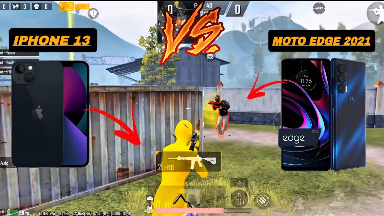 moto edge 2021 vs iphone 13 pubg test | iphone vs moto edge pubg test.