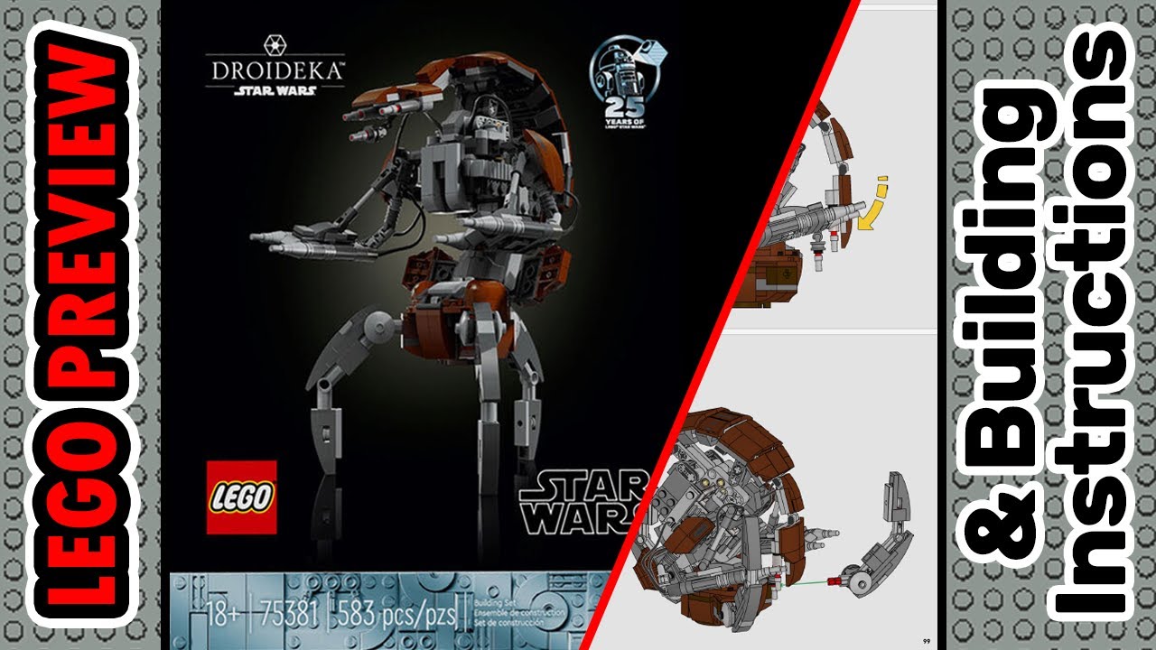 PREVIEW: 75381, LEGO Star Wars, Droideka​ & Building Instructions! LEGO 2024