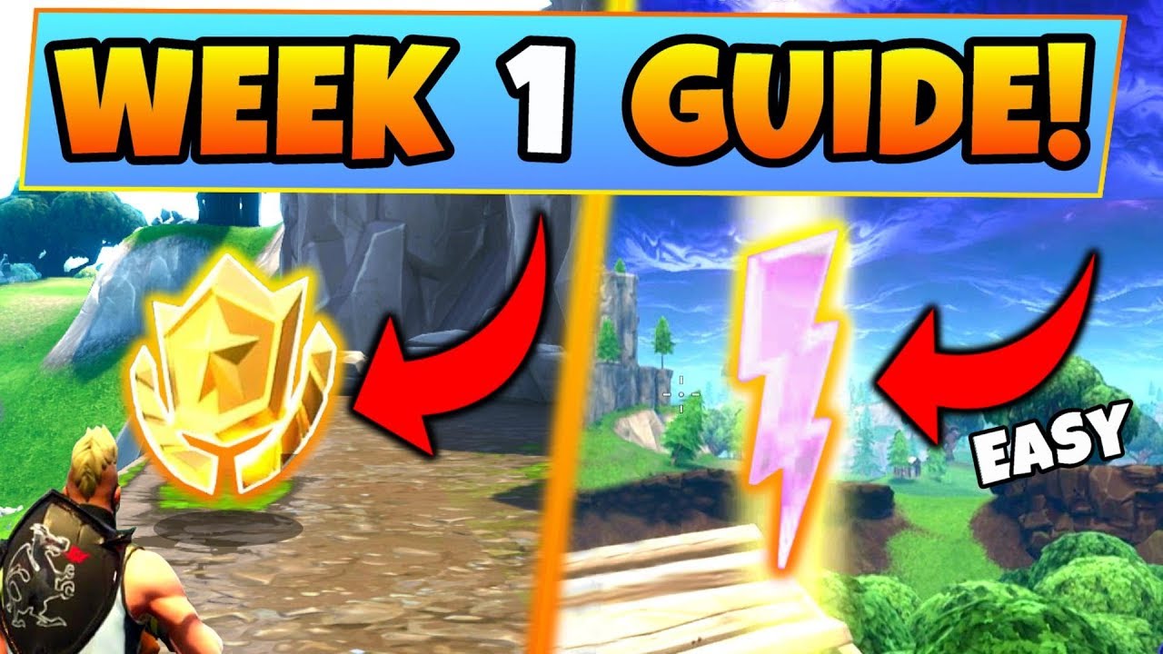 Fortnite WEEK 1 CHALLENGES GUIDE! &ndash; LIGHTNING BOLTS LOCATIONS, Treasure MAP (Battle Royale Season 5)