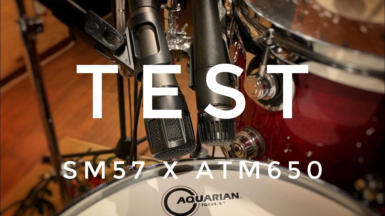SM57 Shure X ATM 650 Audio Technica - Teste de microfone