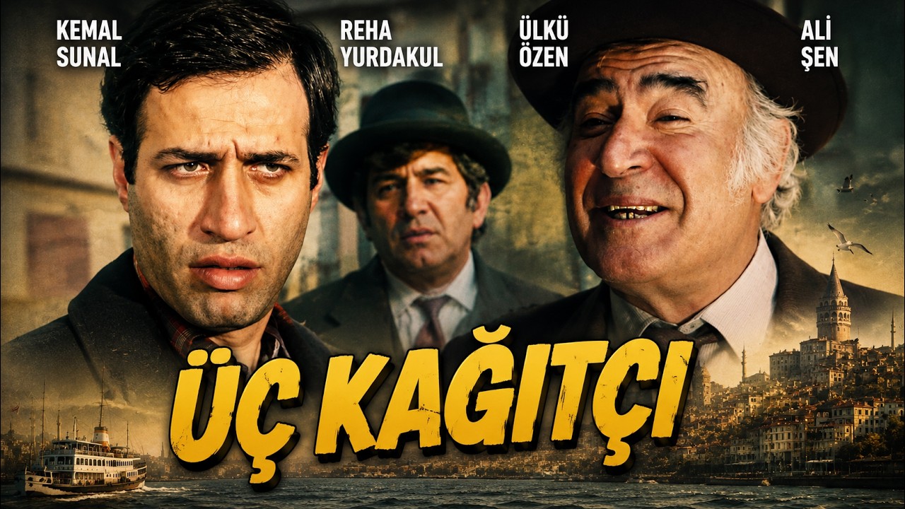 Üç Kağıtçı Türk Filmi | FULL | KEMAL SUNAL | Subtitled | Turkis Movie |