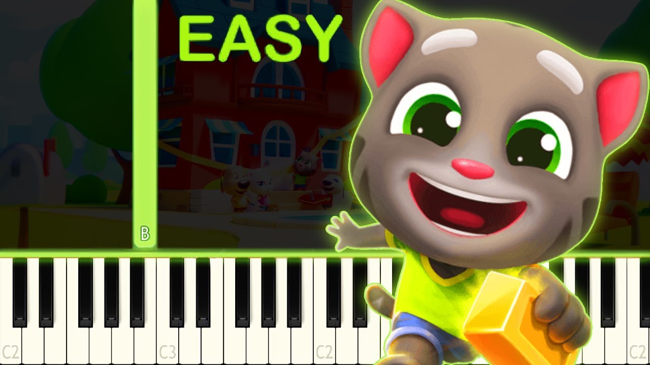 TALKING TOM GOLD RUN - EASY Piano Tutorial