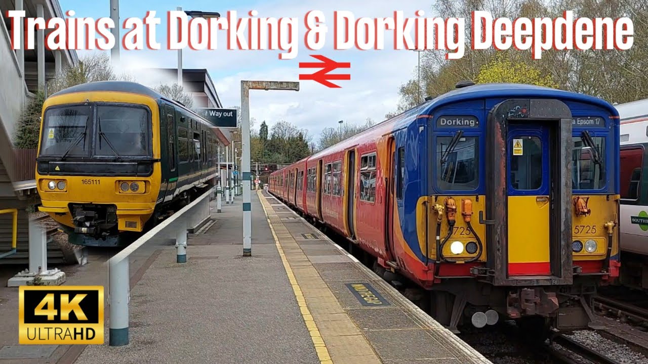Trains at Dorking & Dorking Deepdene (4th April 2024)