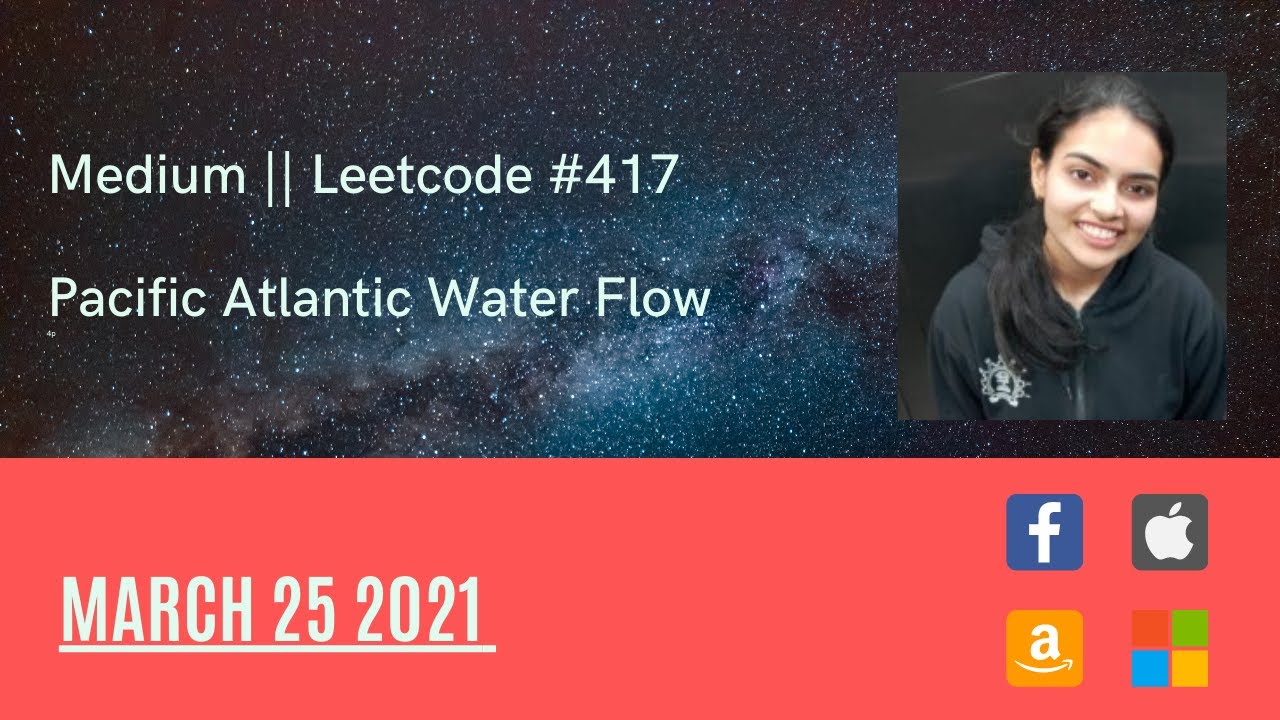#Leetcode #417. Pacific Atlantic Water Flow
