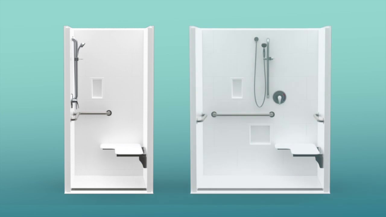 Freedom one piece linear drain shower installation