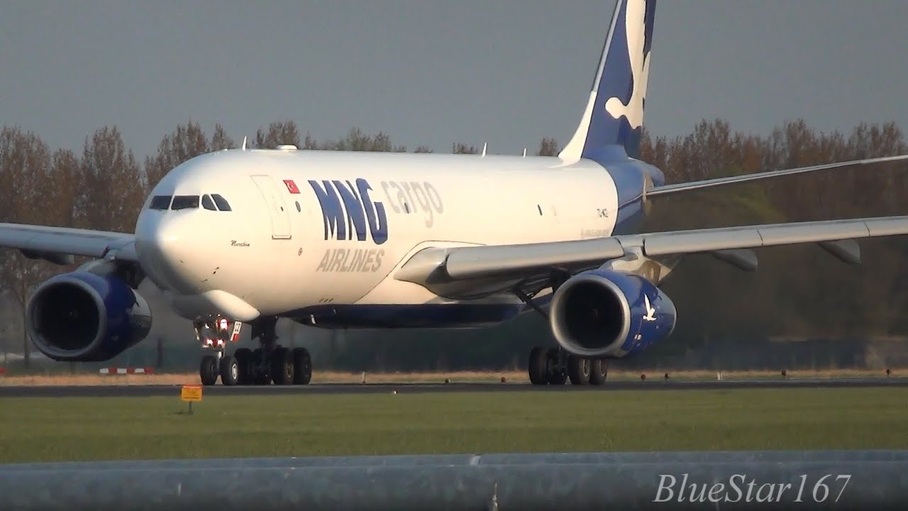 MNG Airlines Airbus A330-200F (TC-MCZ) takeoff from AMS/EHAM Schiphol) RWY 36L