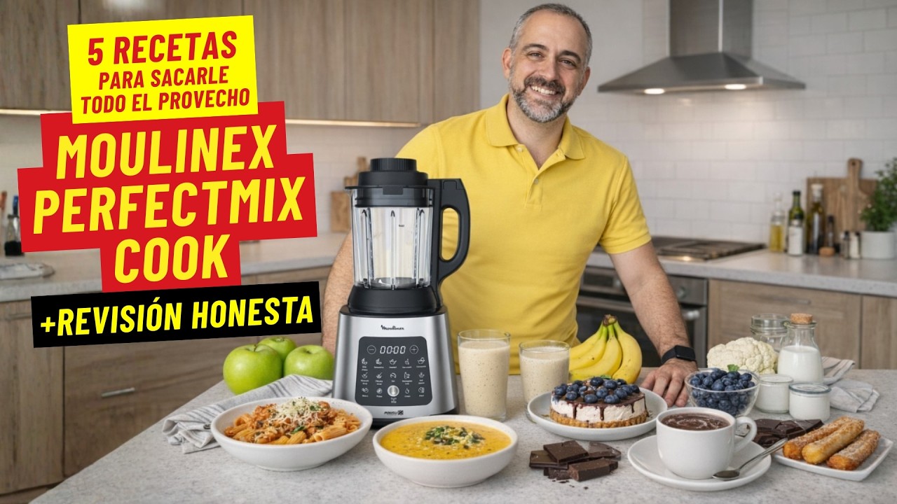 🍰 5 RECETAS para sacarle todo el provecho a la batidora de vaso MOULINEX PERFECTMIX COOK unboxing