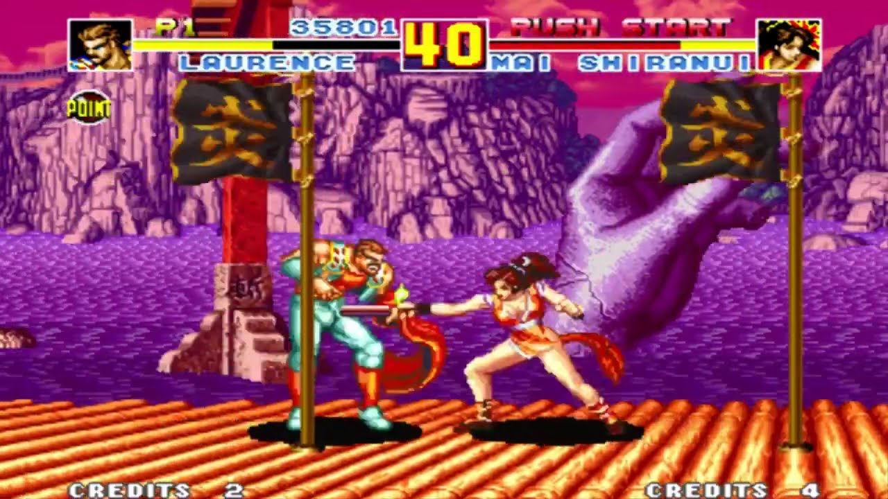 Laurence Blood vs Mai Shiranui _ Fatal Fury 2