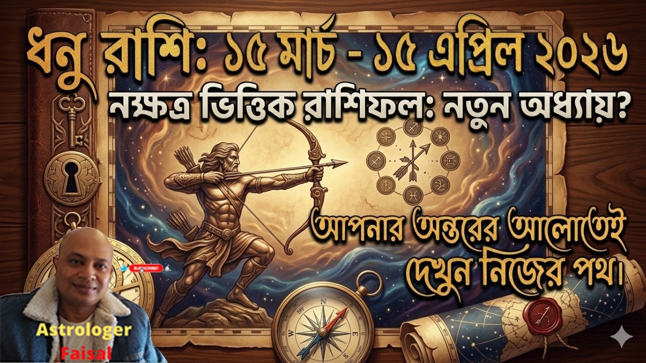 ধনু রাশি ২০২৬ মার্চ ১৫ থেকে এপ্রিল ১৫ নক্ষত্র ভিত্তিক রাশিফল, Dhanu Rashifal.