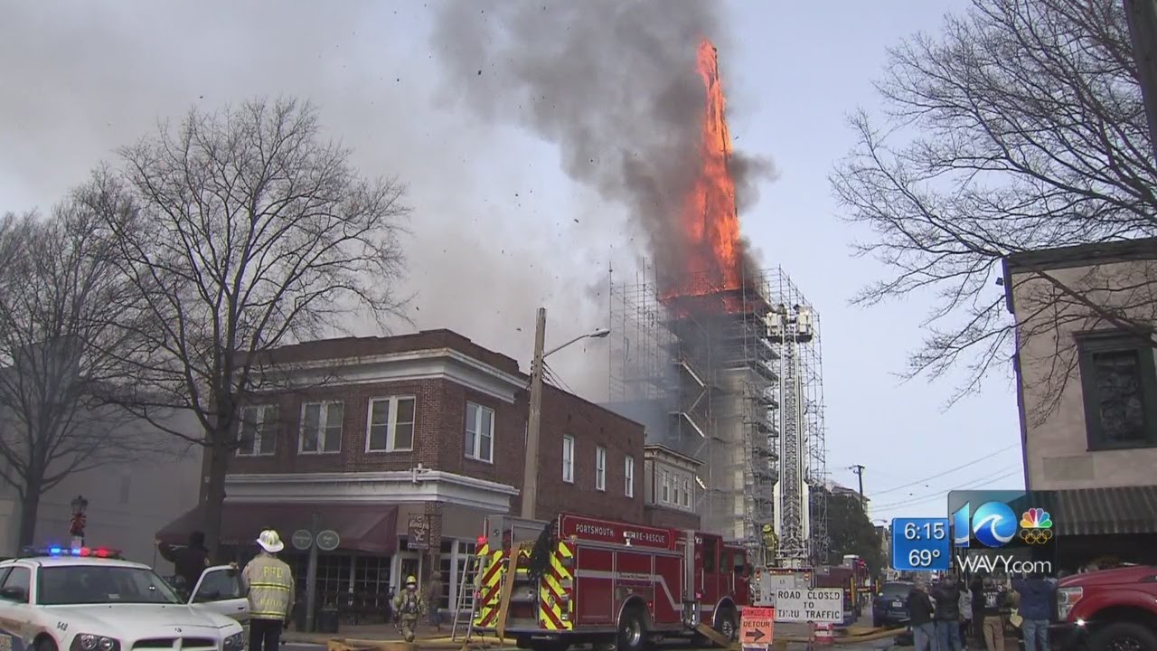 After steeple fire, Portsmouth church vows to restore historic building