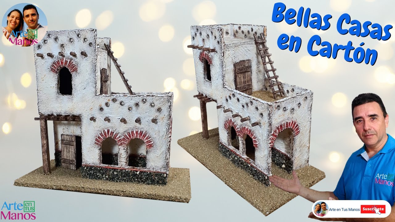 🔴Crea CASAS PARA BELENES, Fácil y Económica con Cartón, Arte en Tus Manos