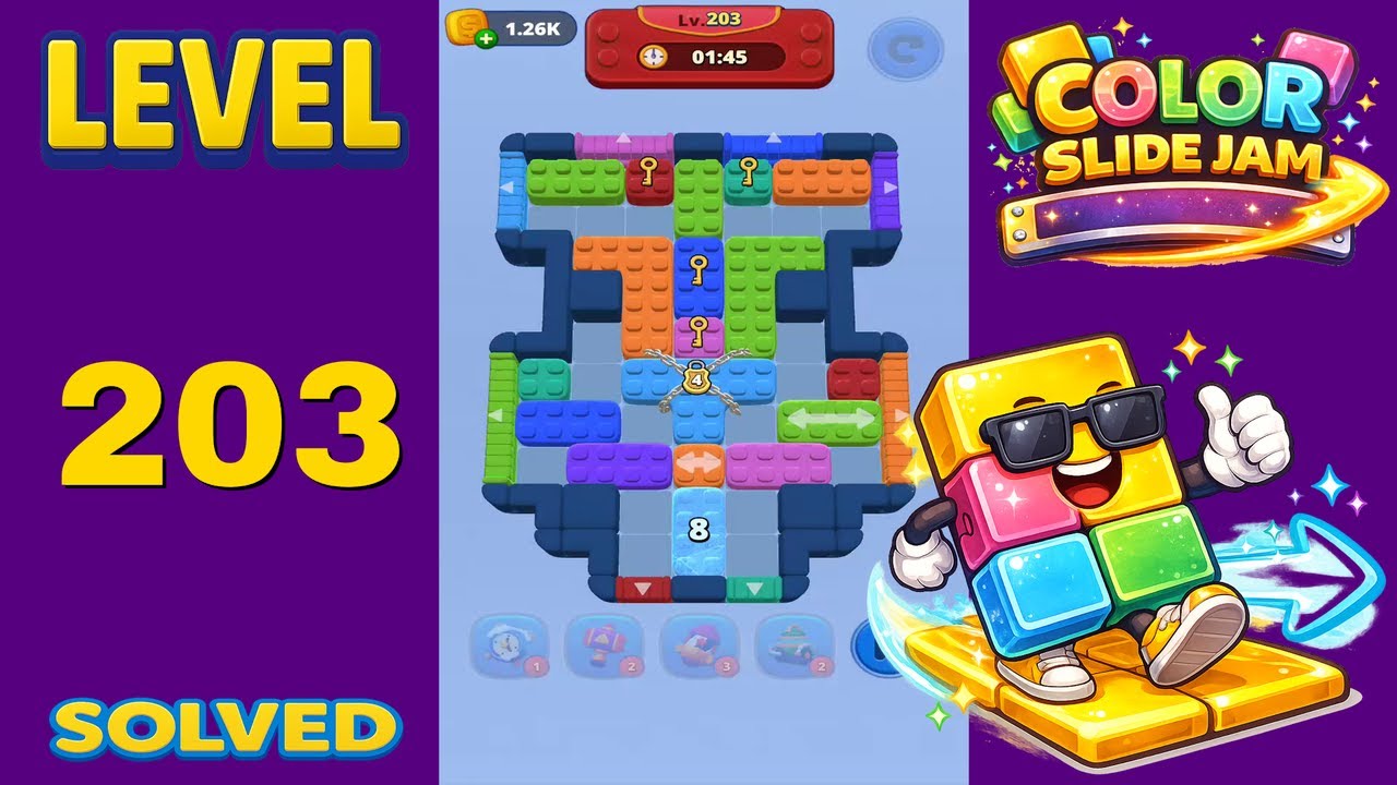 Color Slide Jam – Level 203 | Walkthrough