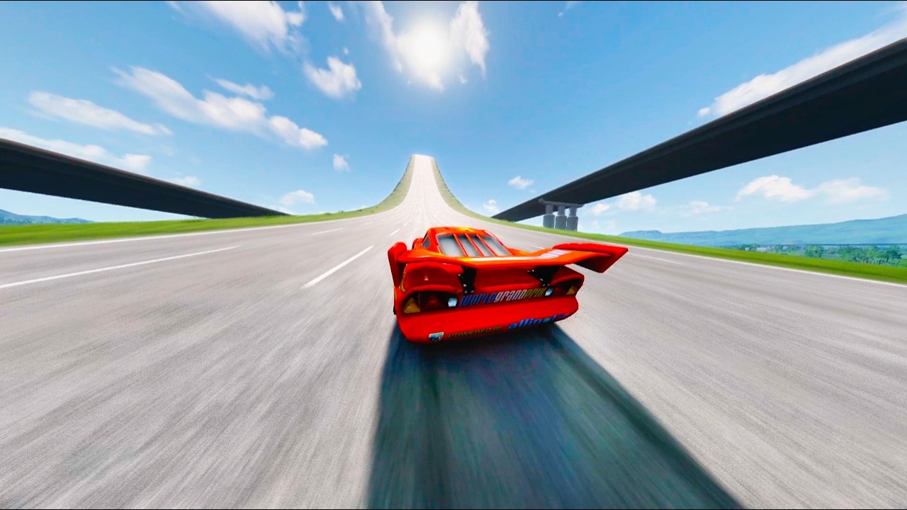 Instant 500 - 1500 MPH Acceleration Test: Can Any Pixar Cars Handle This? 🔥💥 | BeamNG Drive