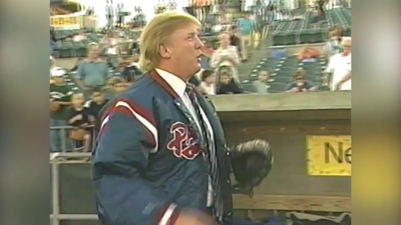 The time Trump landed his helicopter at center field and threw out a first pitch