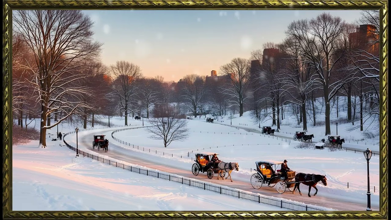 4K TV art, Galley Frame winter season at new york.