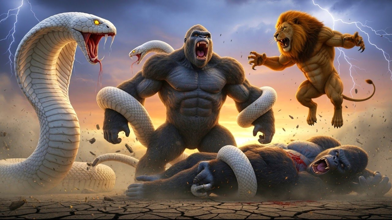 KING KONG vs Titanoboa & Giant Lion | The Most Dangerous Hunt Yet 🐍🔥 (P-6)