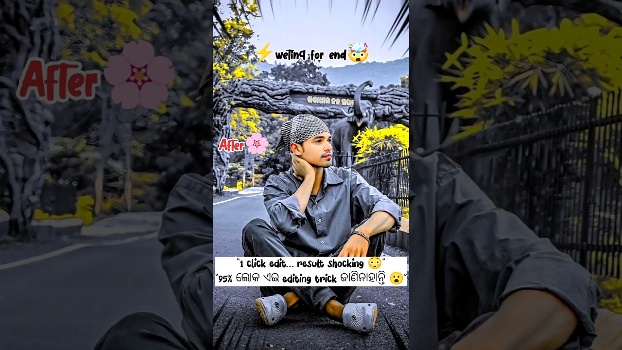 "1 click just Before after editing toturial🌸🌸