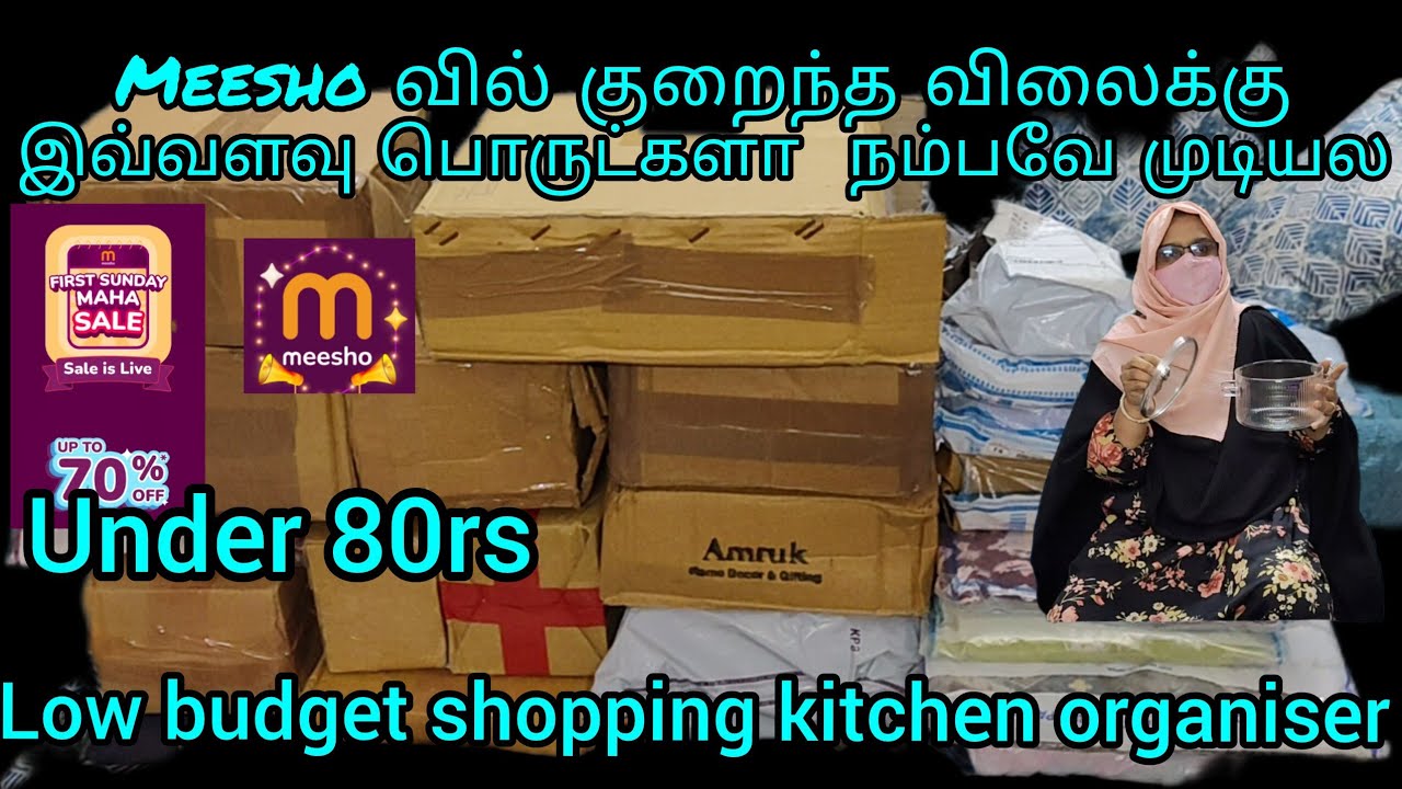 Meesho 20 space saving kitchen organiser tip/meesho must have haul/best affordable kitchen products