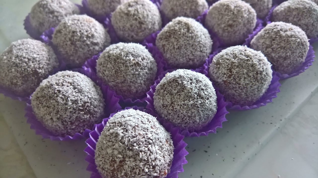 Brze i ukusne kuglice bez &scaron;ećera i margarina/Banana,čokolada, kokos