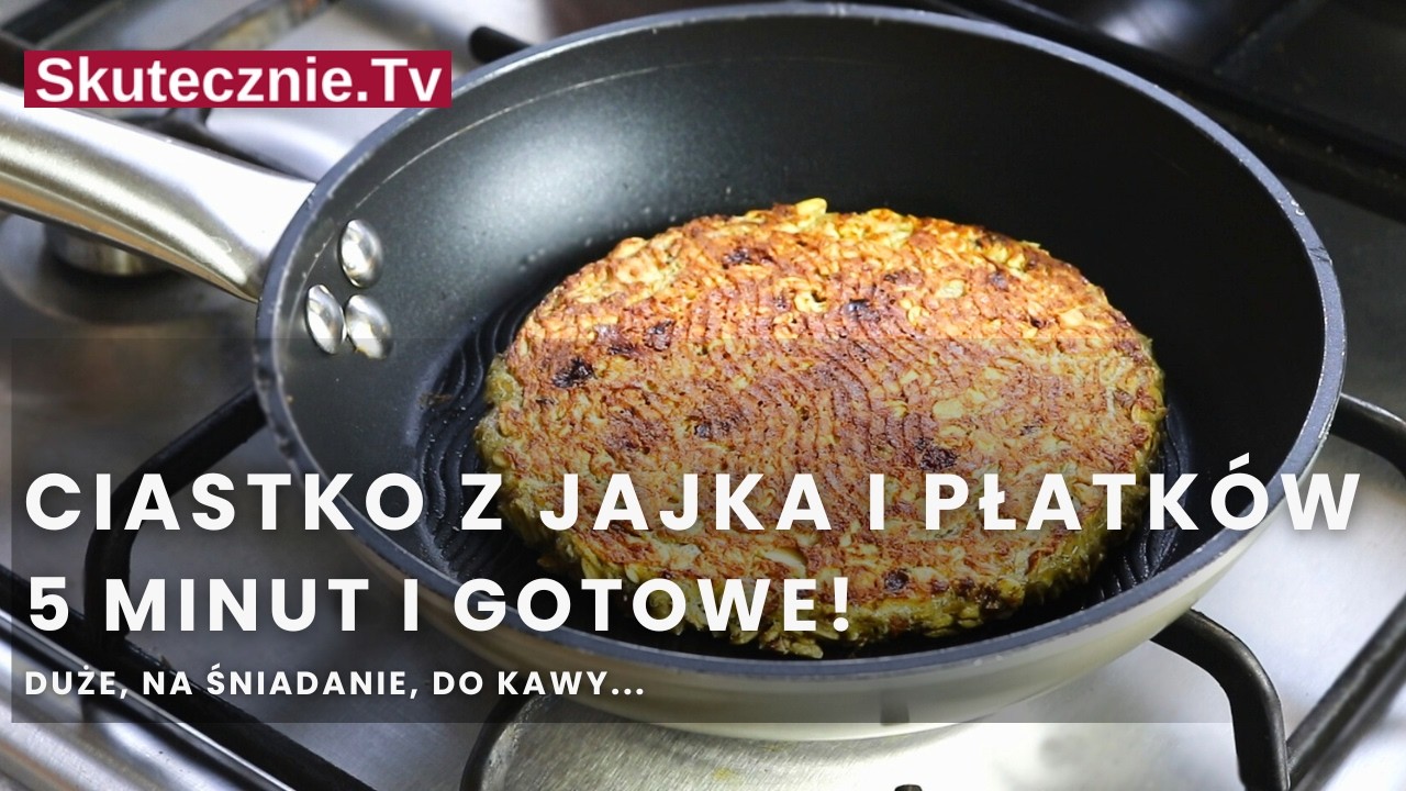 Duże owsiane CIASTKO z patelni – na ŚNIADANIE, ale i DO KAWY :: Skutecznie.Tv