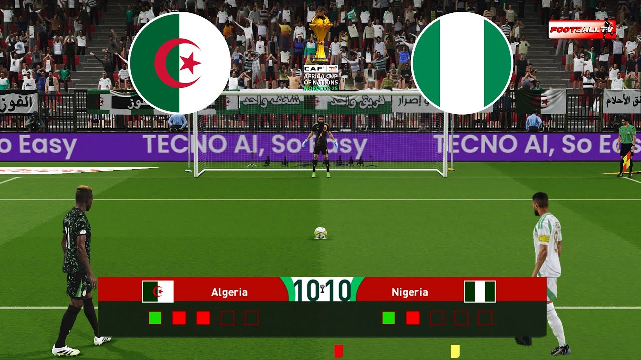 Algeria vs Nigeria - Penalty Shootout | Africa Cup of Nations 2025 Quarter-Final | Pes 21 Gameplay