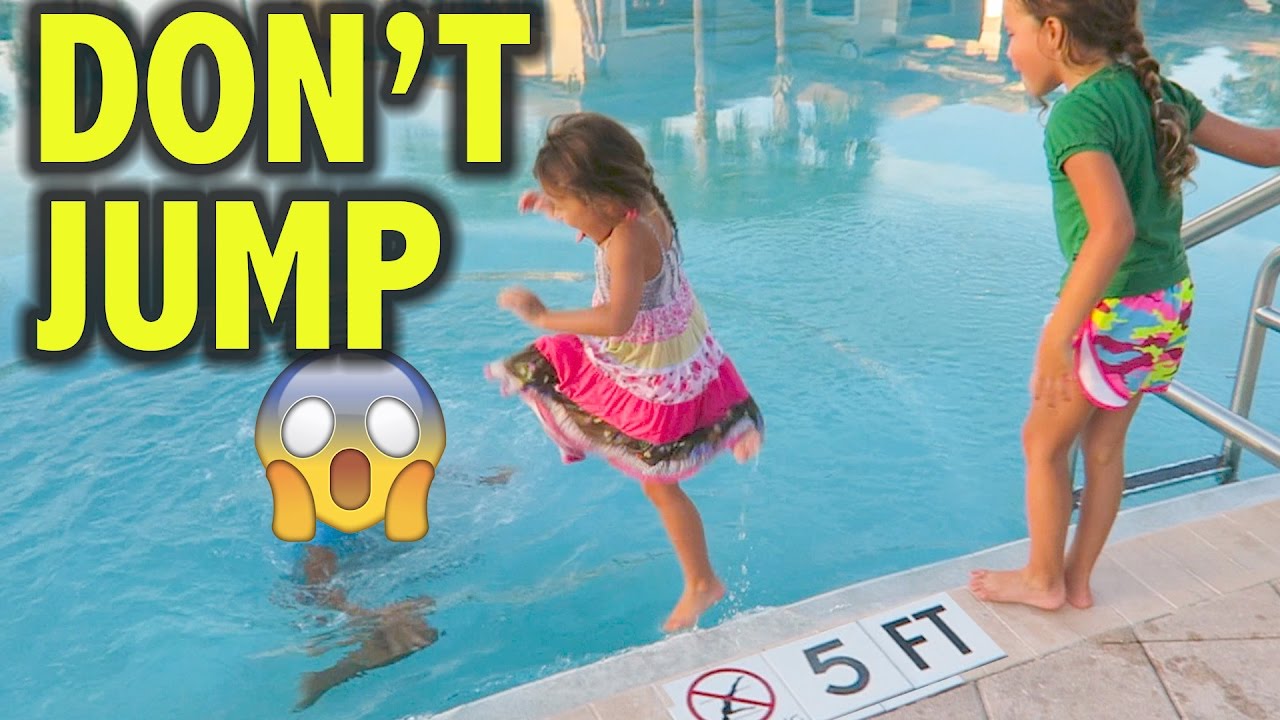 MY BABIES JUMP IN THE POOL 😱 | KIDS FIRST TENNIS PRACTICE